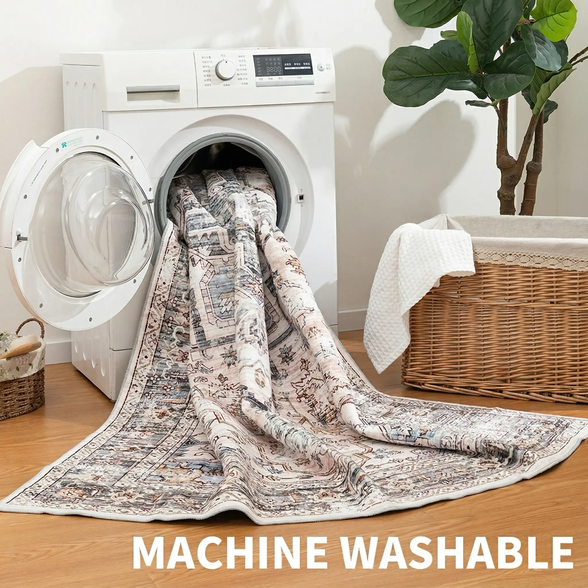YIHOUSE Boho Washable Rugs for Living Room, Area Rugs, Carpet,Soft Rug ...